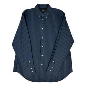 Rag & Bone Slim Fit 2 Button-Down Long Sleeve Shirt Striped Blue Size XL
